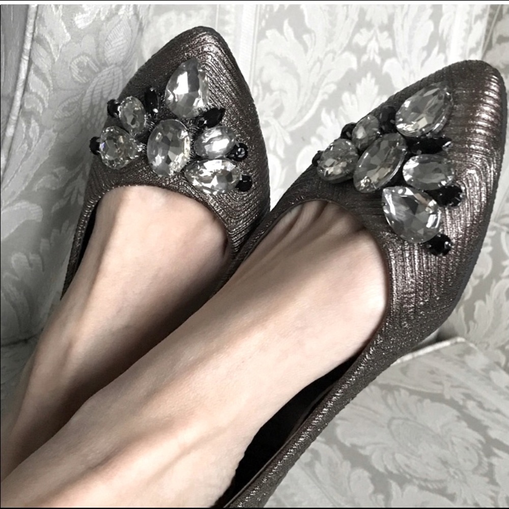 NWOT Olivia Miller embellished ballet flats. Sz.9. - Picture 1 of 5